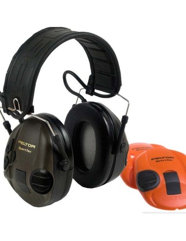 CASQUE PELTOR SPORTTAC - COQUILLES VERTES/ORANGES Profitez des Offres !