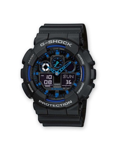 Montre G-Shock Classic GA-100 noir/bleu paiement sécurisé