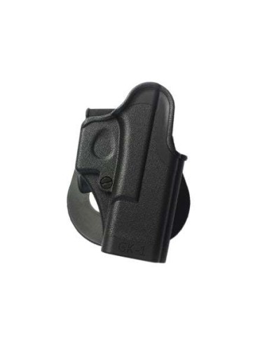 Holster port haut - Glock 17/19/22/23/26/27/28/31/32/36 - Niv 1 - Noir ouvre sa boutique