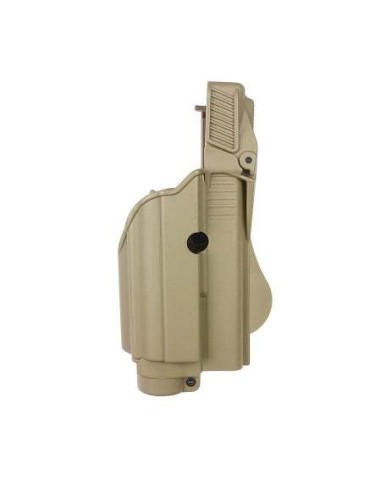 Holster Glock 17/19/22/23/25/31/32 + Lampe TLR 1/2 - Niveau 2 - Droitier - Tan 2024