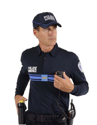 Polo Police Municipale DRY-TEC® Manches Longues Bleu soldes