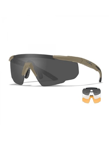 Lunettes de protection balistiques Saber Adv. Tan + verres fumé/incolore/orange d'Europe débarque