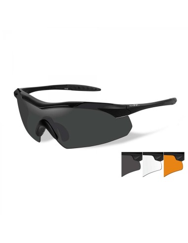 Lunettes de protection balistique Vapor 2,5 + verres fumé/incolore/orange rembourrage situé sous