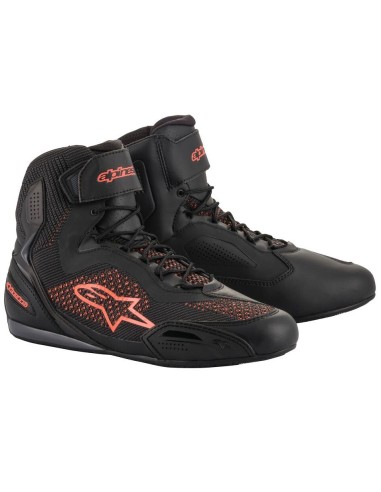 BASKETS ALPINESTARS FASTER 3 RIDEKNIT NOIR ROUGE solde