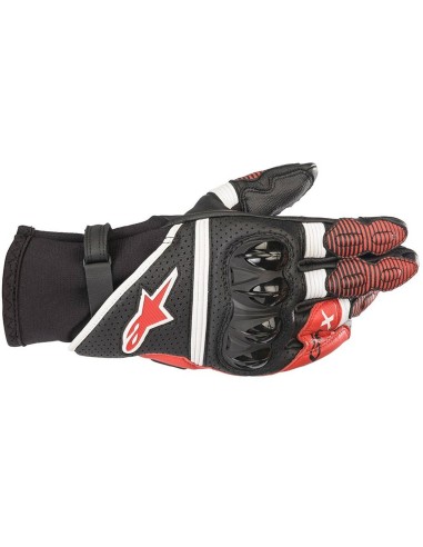 GANTS RACING ALPINESTARS GP X V2 NOIR BLANC ROUGE Pour